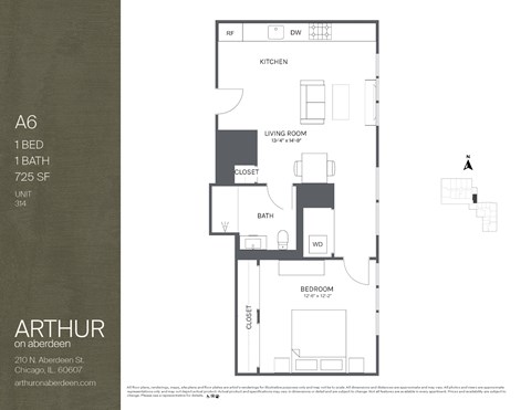 210 N Aberdeen St Studio-2 Beds Apartment for Rent - Photo Gallery 32